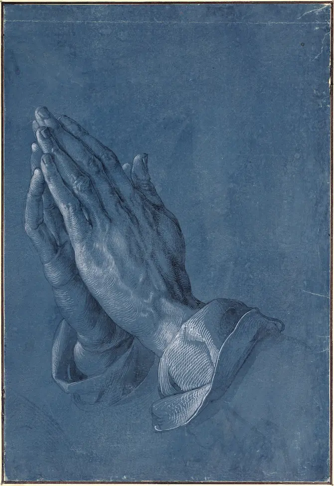 Mains en prière, Albrecht Dürer (1471-1528), Albertina, Vienne , Autriche. © akg-images. Mains en prière